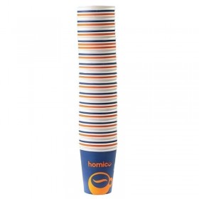 Pahare carton 235ml - 8oz Homico D80 (50buc) Pahare personalizate 7,22 lei