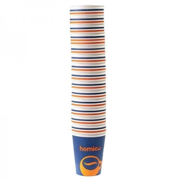 Pahare carton 235ml - 8oz Homico D80 (50buc) Pahare personalizate 7,22 lei