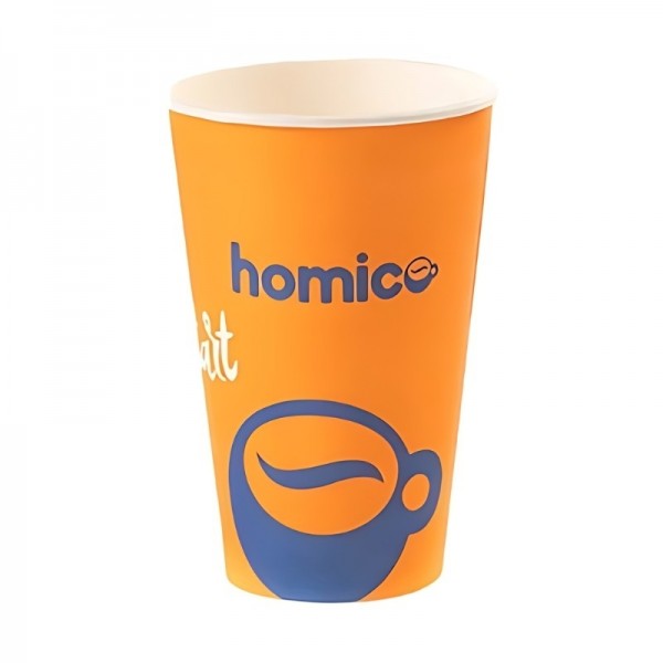 Pahare carton 235ml - 8oz Homico D80 (50buc) Pahare personalizate 7,22 lei