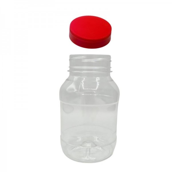Flacoane borcan 500ml, f53mm, transparente, drepte, cu capac, 112buc Produse 216,16 lei