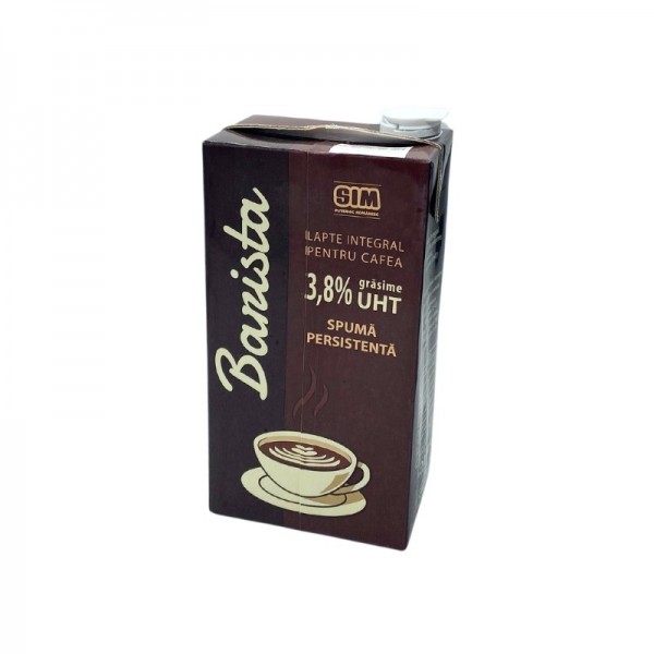 Barista, lapte integral pentru cafea, 3,8% grasime UHT, 1L Lapte si Inalbitori 9,99 lei
