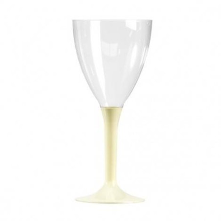 Pahare plastic vin cu picior ivory 150ml (100buc)
