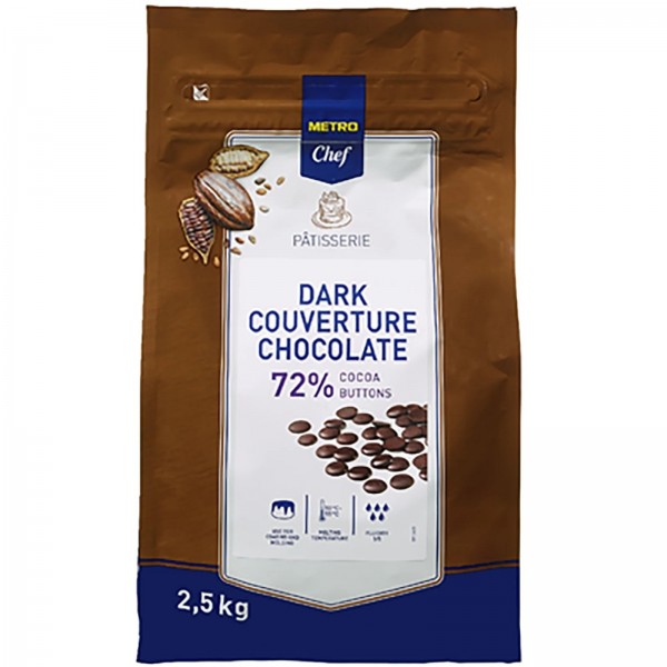Ciocolata neagra de menaj, banuti|placute, 72% cacao, fluiditate 5/5, 2.5kg Produse 227,65 lei