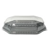 Platou negru, octagonal, cu capac transparent, 450*295*h80 mm, 10buc Produse 50,97 lei
