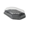 Platou negru, octagonal, cu capac transparent, 450*295*h80 mm, 10buc Produse 50,97 lei