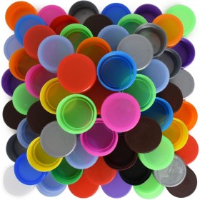 Capac plastic, cu striatii si filet, colorat, F63mm Flacoane tip borcan 0,67 lei