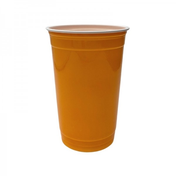 Pahare americane din plastic, 97mm, portocalii, 500ml, 25buc Produse 11,99 lei