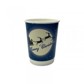 Pahare carton, perete dublu, 235ml - 8oz, Silent Night, D80, 25buc Pahare bauturi calde 10,00 lei