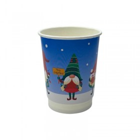 Pahare carton, perete dublu, 235ml - 8oz, Santa Claus, D80, 25buc Pahare bauturi calde 10,00 lei