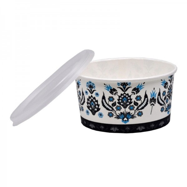Bol supa carton + capac PP, design traditional, 14oz|400ml, 25buc Produse 9,75 lei