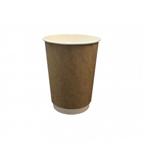 Pahare carton 350ml - 12oz natur, double wall D90, 25buc Produse 13,79 lei