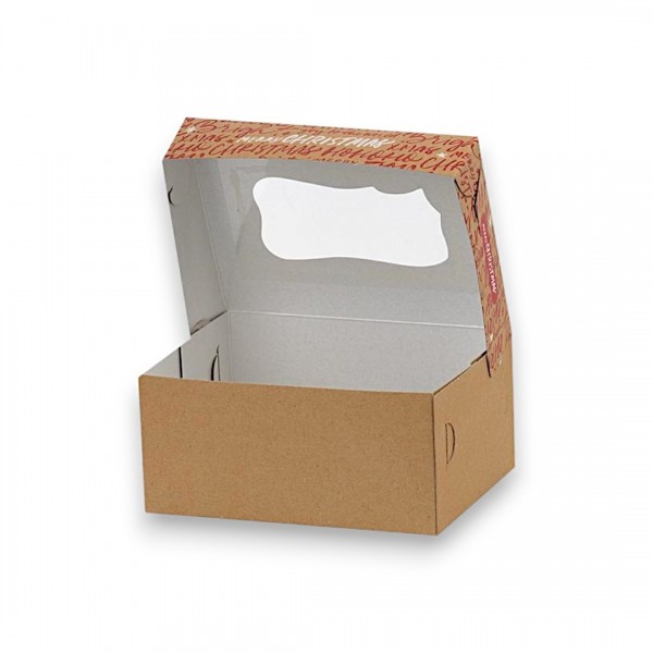 Cutii prajituri, cu fereastra, K4 X-MAS, 13*17*8 cm (10kg) Produse 155,23 lei