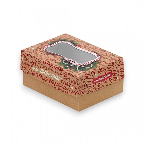 Cutii prajituri, cu fereastra, K4 X-MAS, 13*17*8 cm (10kg) Produse 155,23 lei
