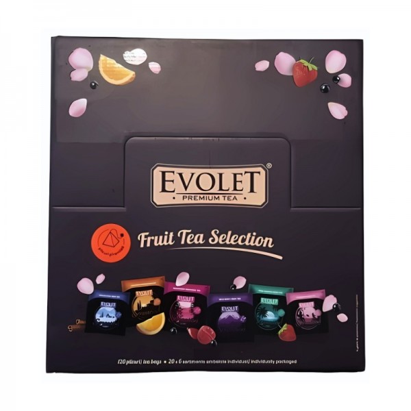 EVOLET Fruit Tea Selection, The Box Good Idea, Ceai Piramida 120*2gr Produse 111,19 lei