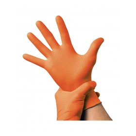 Manusi nitril nepudrate, GOGRIP, orange, marime L, 50buc Produse 19,99 lei