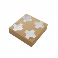 Suport 4 pahare, cutie carton kraft, 50 buc Produse 32,64 lei