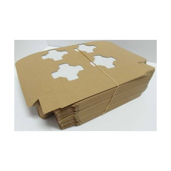 Suport 4 pahare, cutie carton kraft, 50 buc Produse 32,64 lei
