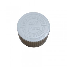 Capac plastic alb, F28mm, cu siguranta la deschidere Produse 0,60 lei