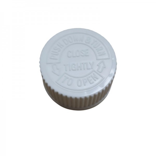 Capac plastic alb, F28mm, cu siguranta la deschidere Produse 0,60 lei