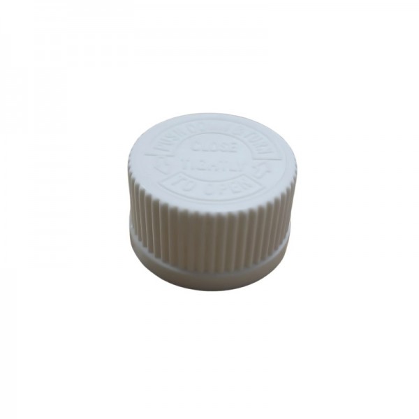 Capac plastic alb, F28mm, cu siguranta la deschidere Produse 0,60 lei