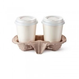 Suport transport, tip cofrag, carton reciclat, 2 pahare, 15.840 buc|palet Produse 3,00 lei