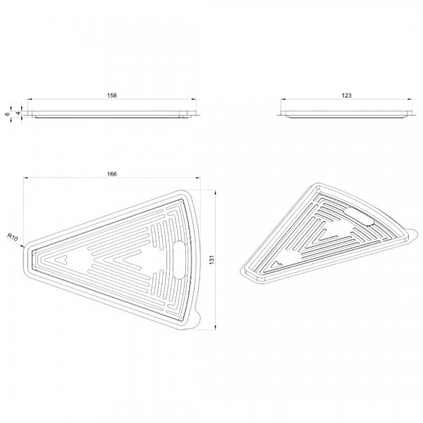 Caserole felie tort, baza neagra si capac transparent, H6 cm, 100buc Produse 52,86 lei