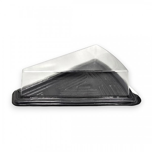 Caserole felie tort, baza neagra si capac transparent, H4 cm, 100buc Produse 48,20 lei