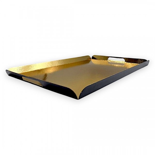 Tava cu manere, carton laminat, negru|auriu, 24*38 cm, 25buc Produse 39,00 lei
