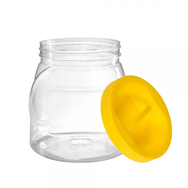 Flacoane borcan oval, 2l cu capac, F110mm, transparente, 12buc Flacoane tip borcan 75,08 lei