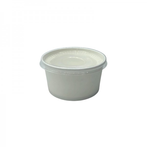 Bol supa + capac, carton alb, 12oz|350ml, 50buc Produse 14,99 lei