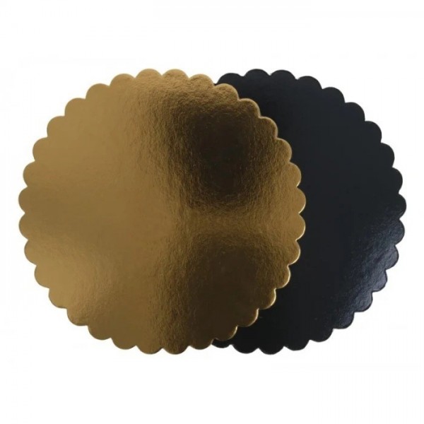 Discuri floare, carton 2mm, negre|aurii, 20cm, 100buc Discuri negre 66,73 lei