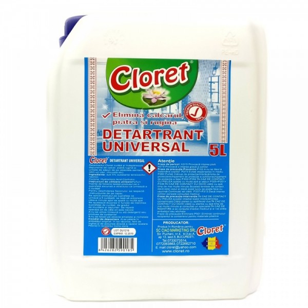 Cloret, detartrant universal, 5L Produse 37,00 lei