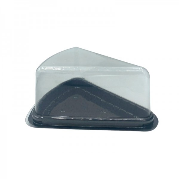Caserole felie tort, baza neagra, cu capac transparent h8cm, FT-135, 50buc Produse 63,39 lei