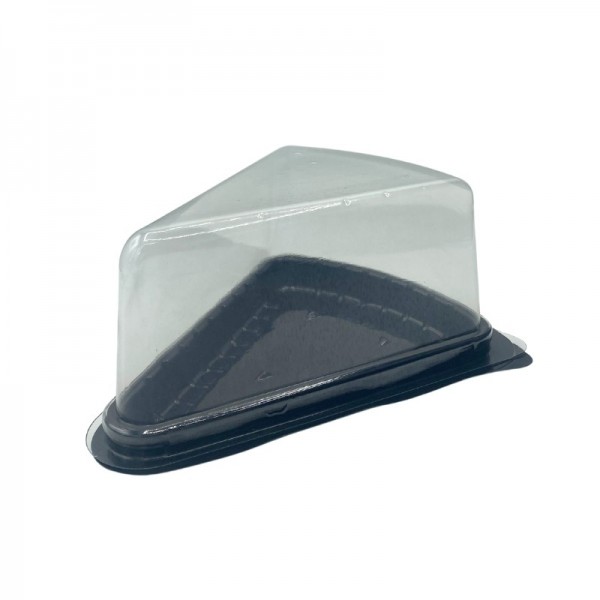 Caserole felie tort, baza neagra, cu capac transparent h8cm, FT-135, 50buc Produse 63,39 lei