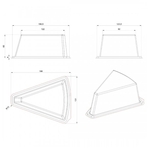 Caserole felie tort, baza neagra si capac transparent, H6 cm, 100buc Produse 52,86 lei
