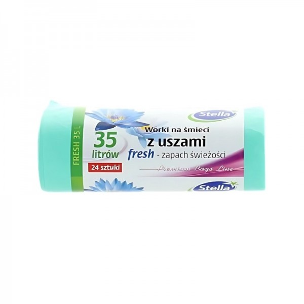 Stella, saci menajeri fresh, cu urechi, 35l (24buc/rola) Produse 7,27 lei