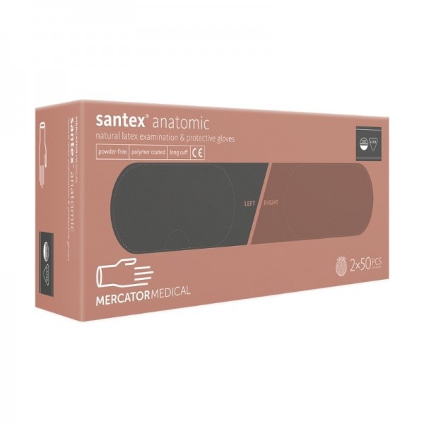Manusi latex, nepudrate, Santex Anatomic, marimea S, 2x50buc Produse 14,22 lei