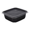 Caserola neagra PP, cu capac transparent, 300ml, patrata, 50 buc Produse 23,63 lei