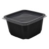 Caserola neagra PP, cu capac transparent, 500ml, patrata, 50 buc Produse 28,35 lei