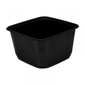 Caserola neagra PP, cu capac transparent, 500ml, patrata, 50 buc Produse 28,35 lei