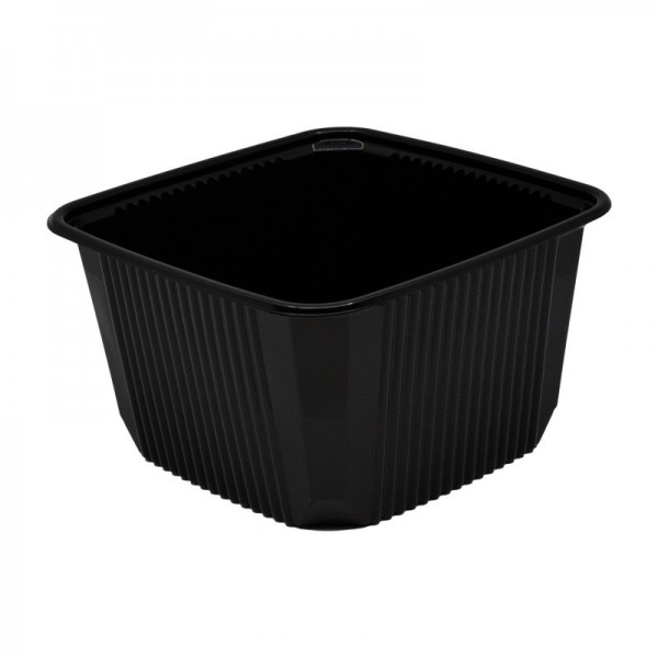 Caserola neagra PP, cu capac transparent, 500ml, patrata, 50 buc Produse 28,35 lei