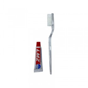 Set dentar hotelier, periuta scurta, pasta de dinti 5gr Produse 1,69 lei