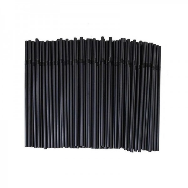 Paie jumbo, negre, flexibile, amb. la set, reutilizabile, 1000buc Paie flexibile 43,91 lei