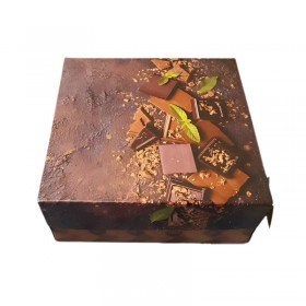 Cutie prajituri, carton personalizat, 25*25*h8 cm, design ''CHOCO'', 10kg Cutii personalizate 199,91 lei