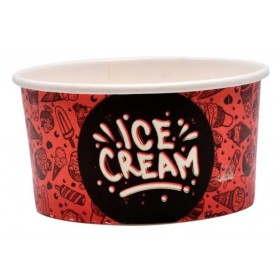 Cupe inghetata, carton rosu, Ice Cream, 100ml (25buc) Cupe de inghetata 5,30 lei