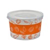 Bol supa carton + capac PP, design orange, 16oz|480ml, 25buc Produse 7,30 lei