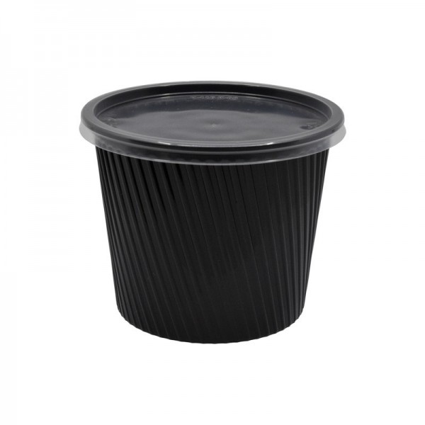 Bol negru 600cc + capac transparent, 50buc Produse 35,75 lei