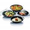 Bol negru PP, cu capac bombat, 225*h40 mm, 750cc (100buc) Caserole salata 119,27 lei