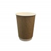Pahare carton 330ml - 12oz natur, double wall, D80, 20buc Produse 7,10 lei