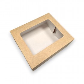 Cutie prajituri, carton natur cu fereastra, 20x23x9.2 cm, 25buc Produse 66,46 lei